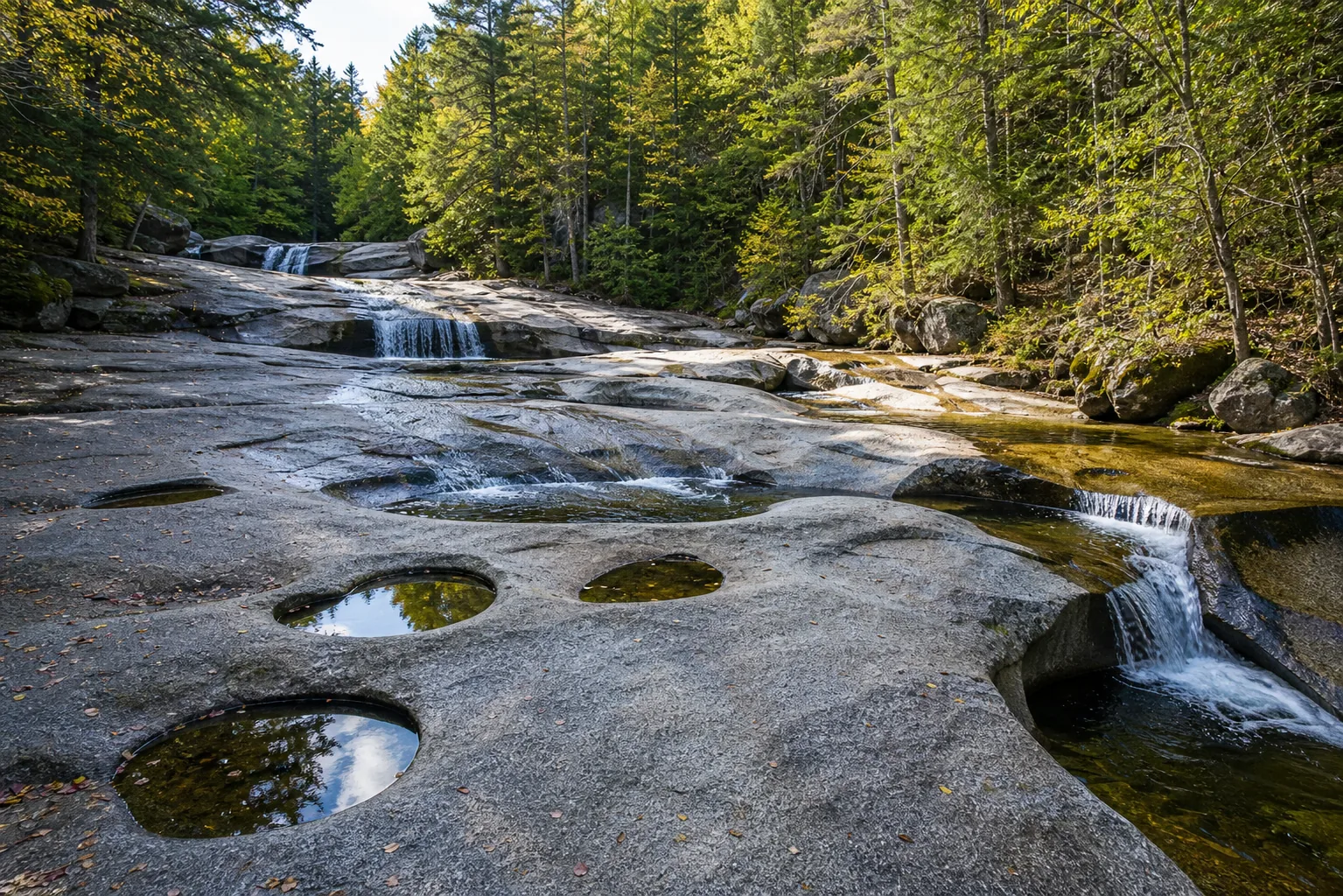 Diana's Baths wide setting view