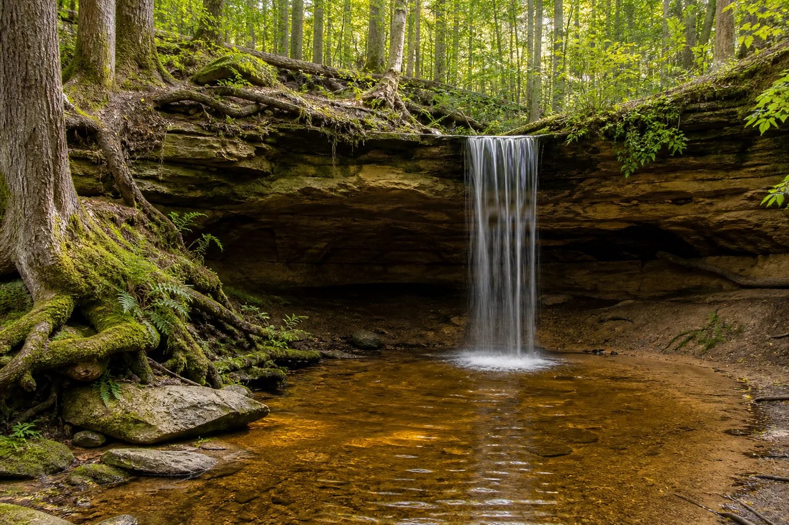 Scott Falls wide setting along m-28 in au train township