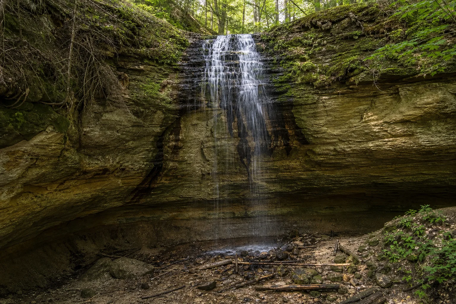 Tannery Falls base and water force